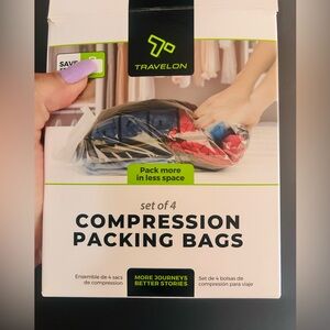 Travelon Compression Packing Bags - Black, Red, Blue